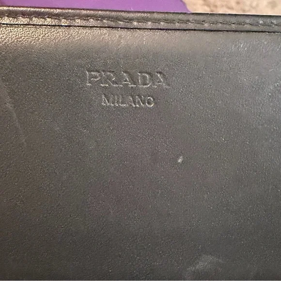 Prada Charcoal Leather Wallet - Picture 3 of 6